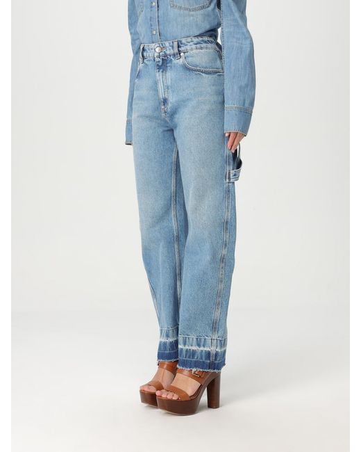 Stella McCartney Blue Carpenter Jeans Distressed Hem