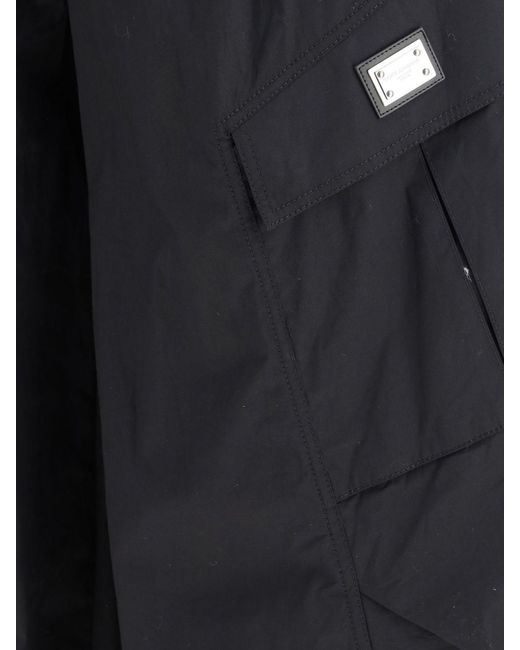 Dolce & Gabbana Blue Dolce &Amp Gabbana Stretch Cotton Cargo Trousers for men