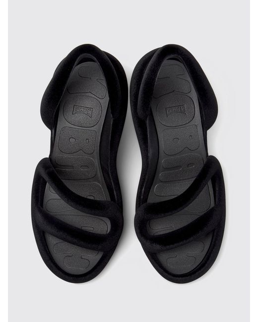Camper White Kobarah Velvet And Eva Sandals