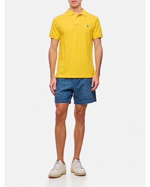 Polo Ralph Lauren Yellow Embroidered Logo Polo for men