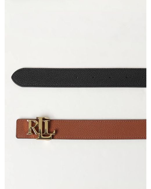 Cintura reversibile in pelle di Lauren by Ralph Lauren in Brown