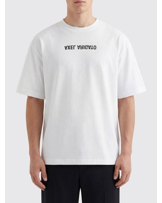 Axel Arigato White Cotton T-Shirt With Logo for men
