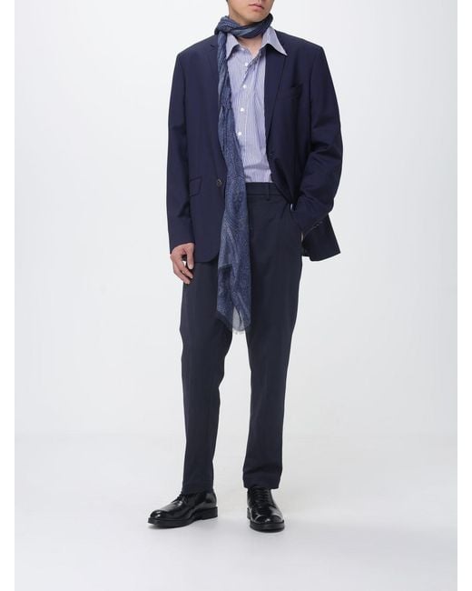 Etro Purple Striped Cotton Shirt Fendi for men
