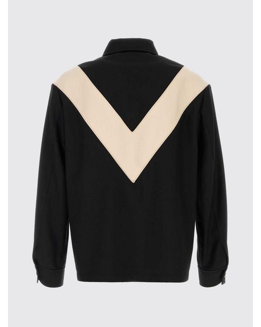 Valentino Black V Wool Blend Coat for men