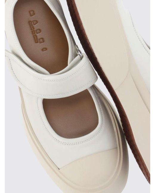 Marni Natural Pablo Leather Mary Jane Sneakers