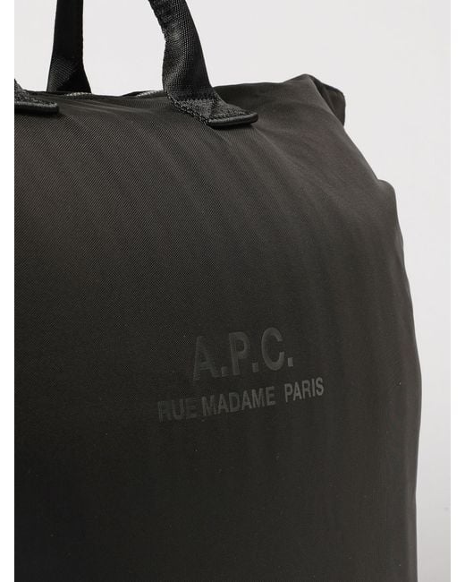 A.P.C. Black Nylon Bag for men