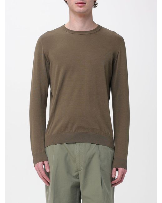 Drumohr Green Basic Shaved Cotton Crew-Neck Sweater for men