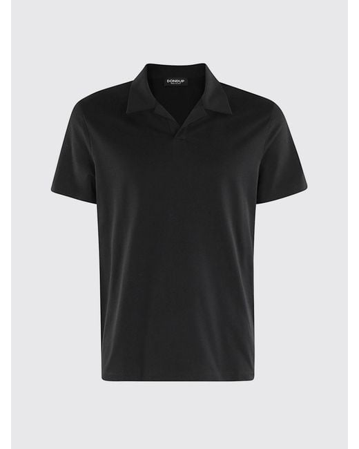 Dondup Black Cotton Polo Shirt for men