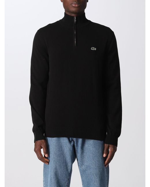 Mens black cheap lacoste jumper