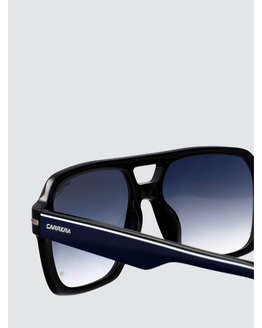 Carrera Blue Rectangular Acetate Aviator Sunglasses With Double Bridge for men