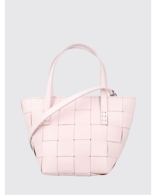 Dragon Diffusion Pink Japan Hand-Woven Calf Leather Tote Bag With Double Handle