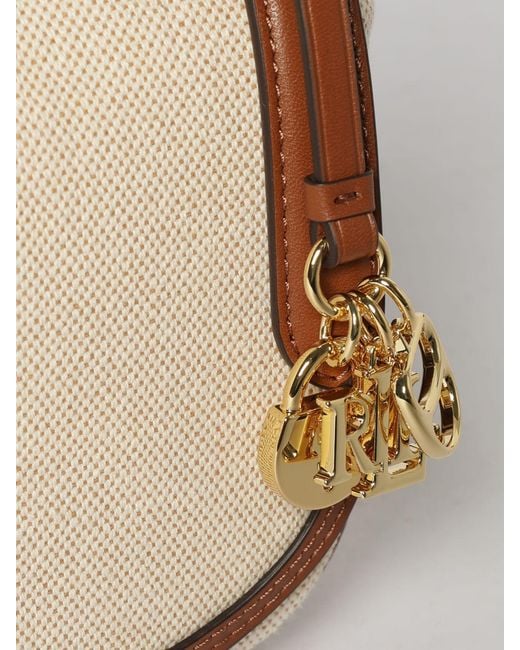 Ralph Lauren Natural Marcy Canvas And Leather Bag