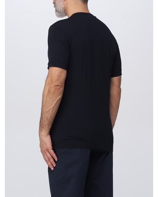 Giorgio Armani Black Viscose Blend T-Shirt for men