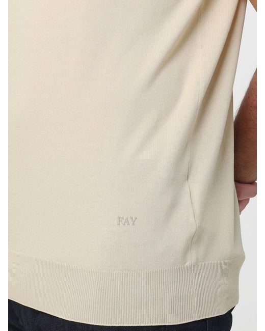 Fay Natural Cotton Crewneck Pullover for men