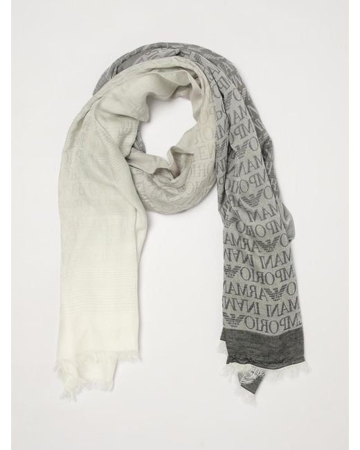 Emporio Armani Gray Scarf for men