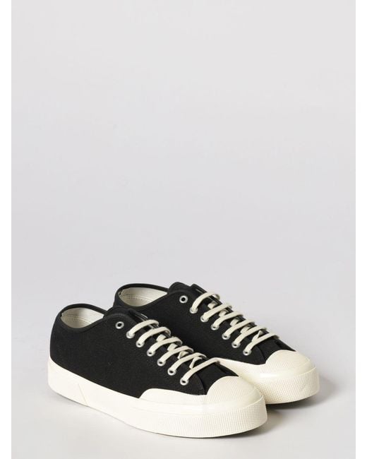 Superga White 2432 Works Cotton Sneakers With Rubber Toe Cap And Sole for men