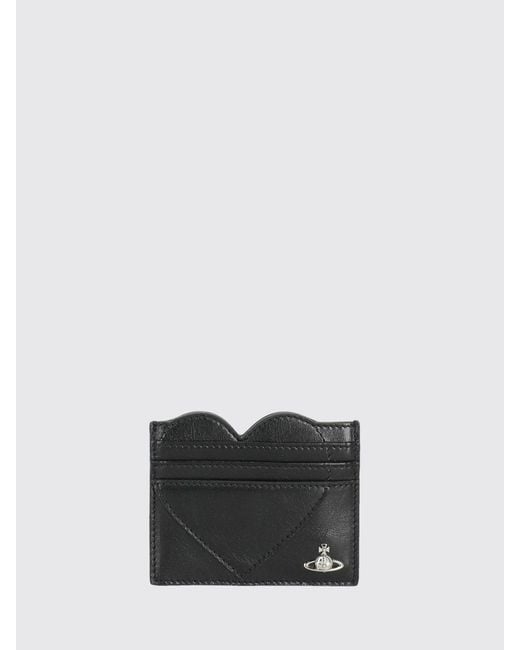 Vivienne Westwood White Heart Leather Credit Card Holder