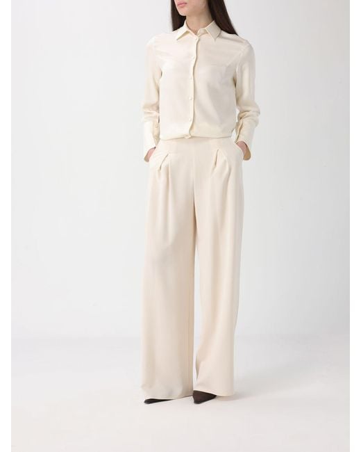 Max Mara Natural Classic Stretch Silk Shirt