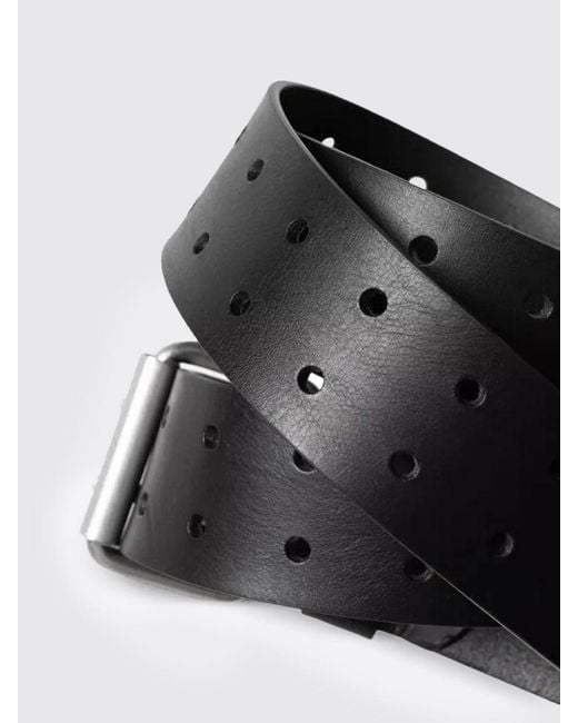 Carhartt Black Double Script Leather Belt for men