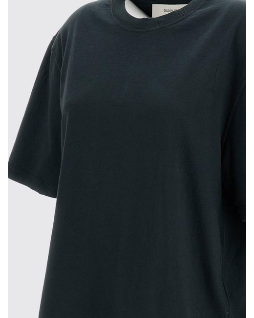 Golden Goose Deluxe Brand Green Relaxed Fit Cotton Jersey T-Shirt With Logo Patch for men