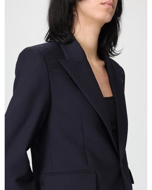 Zadig & Voltaire Blue Zadig &Amp Voltaire Crêpe Blazer With Rhinestones