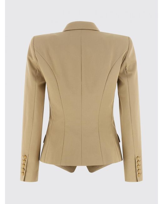 Balmain Natural Cotton Double-Breasted Blazer