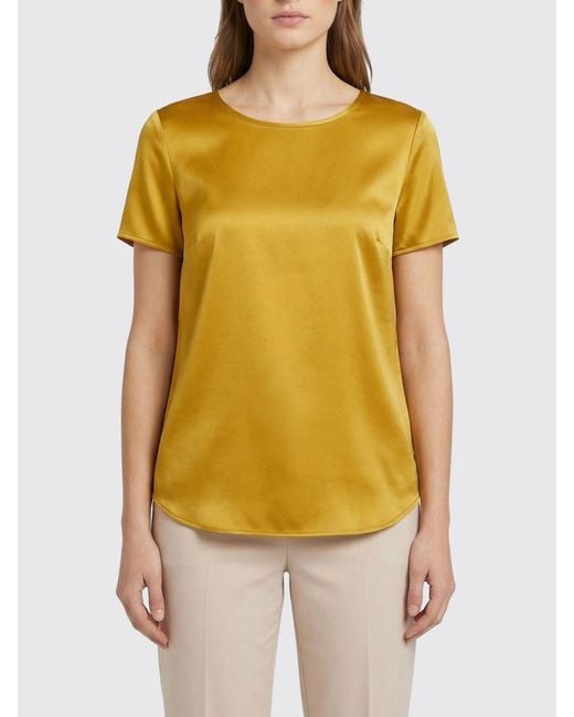 Max Mara Yellow Silk Blouse