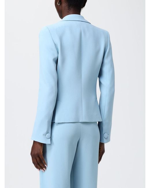 Emporio Armani Blue Single Breasted Viscose Blend Blazer