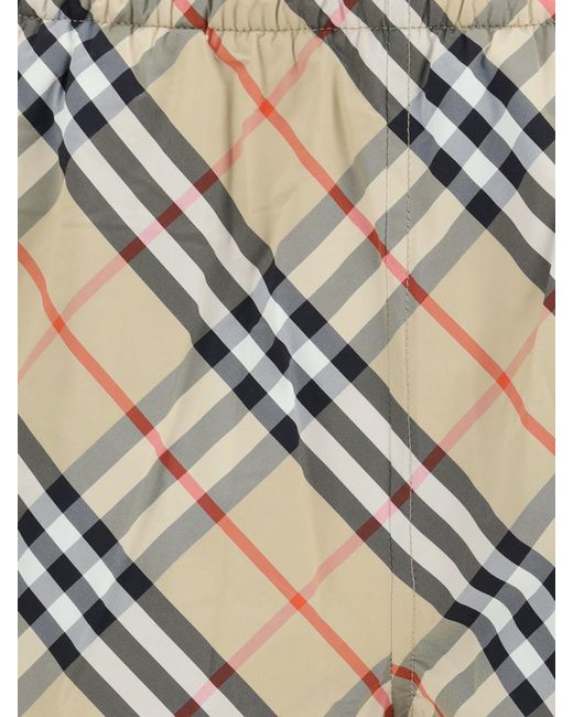 Burberry Natural Vintage Check Polyamide Swimsuit for men
