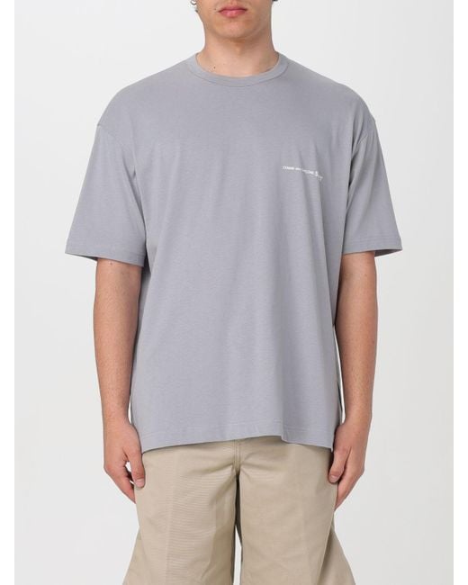 T-shirt Comme Des Garçons in cotone con logo di Comme des Garçons in Gray da Uomo