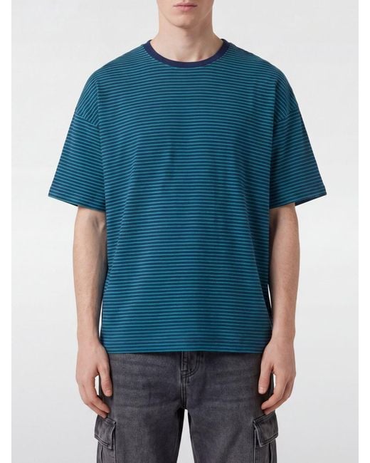Howlin' By Morrison Blue Striped Relaxed Fit T-Shirt for men