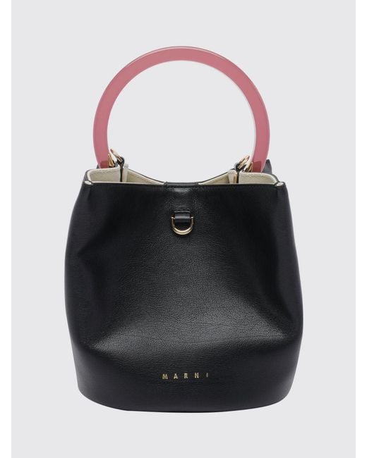 Marni Black Pannier Leather Bag