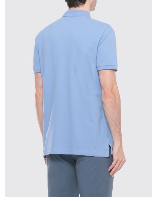 Polo Ralph Lauren Blue Cotton Polo Shirt With Logo for men