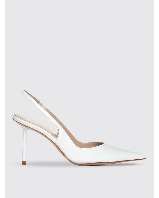 Le Silla White High Heel Shoes