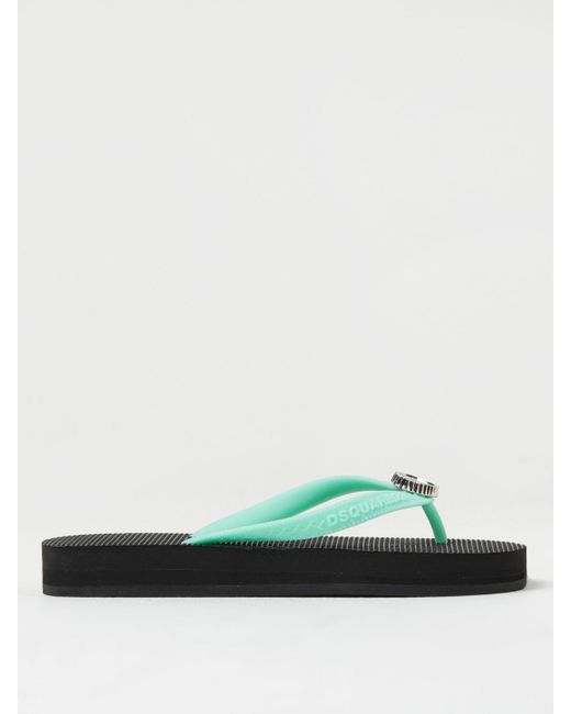 DSquared² Green Flache sandalen