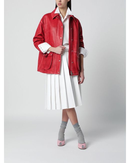 Halfboy Red Leather Jacket