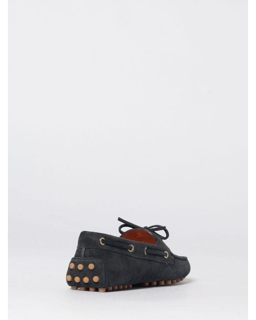 Tod's White Gommino Suede Boat Loafers