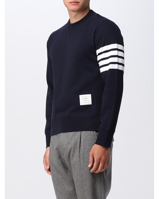 Thom Browne Blue Cotton Sweatshirt for men