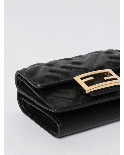 Fendi Black Baguette Micro Ff Wallet
