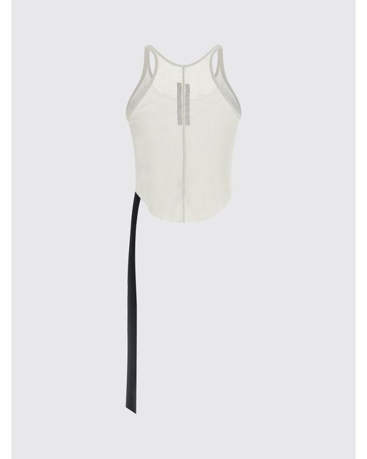 Rick Owens White Cotton Cropped Top