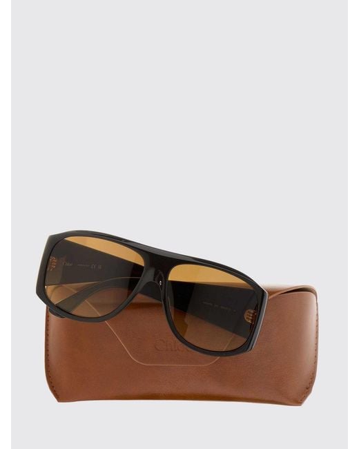 Chloé White ChloÉ Shield Sunglasses