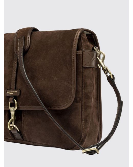 Gianni Chiarini Brown Berlino Suede Bag for men
