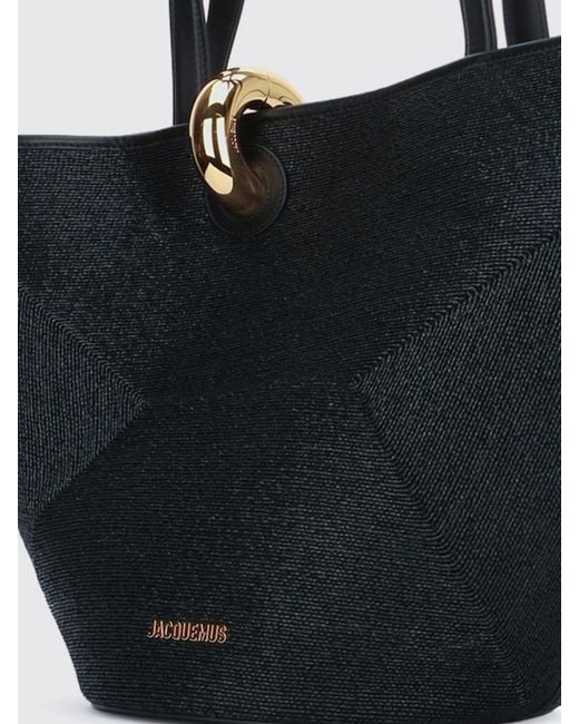Jacquemus Black Bambola Medium Nylontasche
