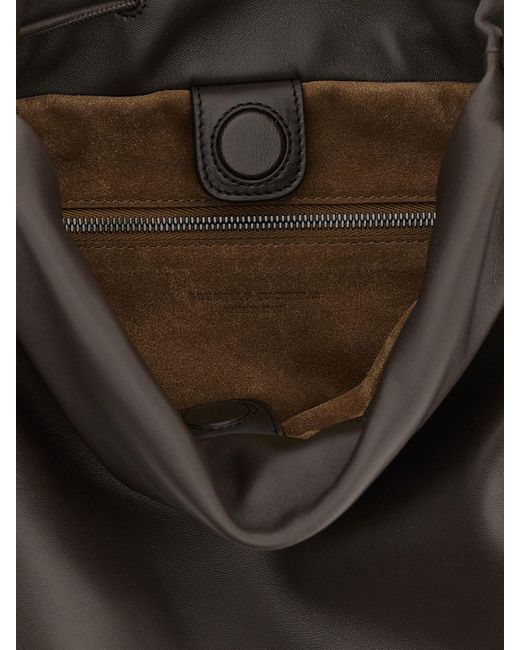 Brunello Cucinelli Black Leather Bucket Bag