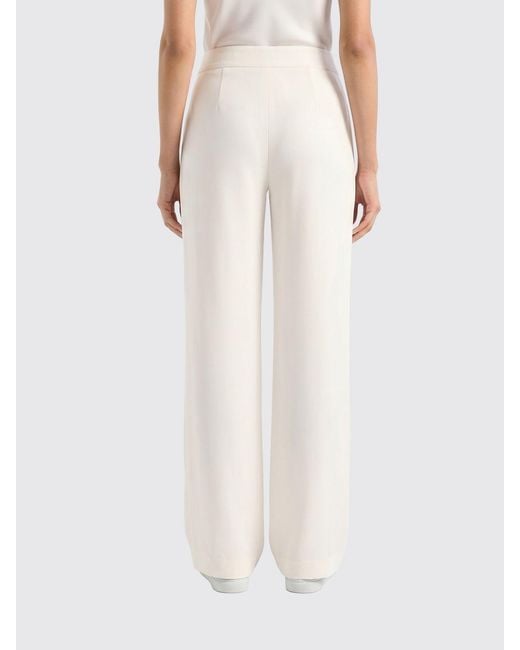 Genny White High-Waisted Wide-Leg Linen Pants With Slash Pockets