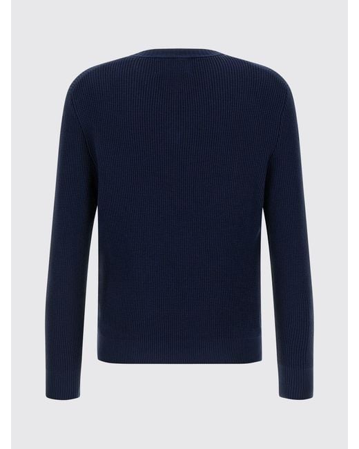 Ballantyne Blue Cotton Pullover With Diamond Pattern for men