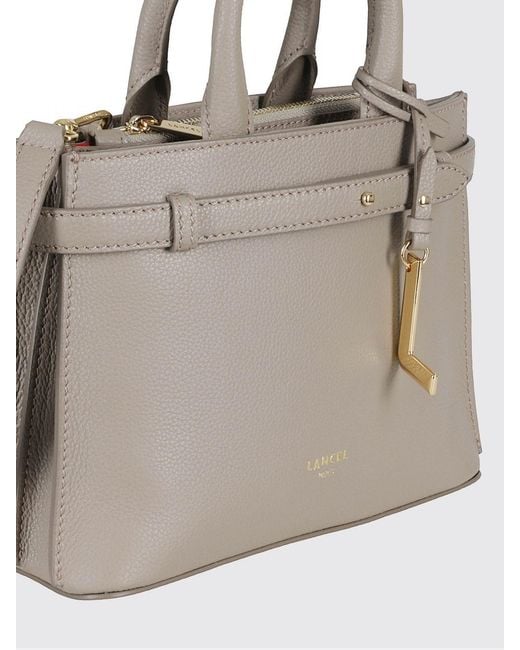 Lancel Gray Faubourg Grained Leather Bag