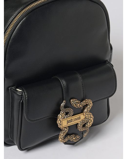 Just Cavalli Black Synthetic Leather Backpack