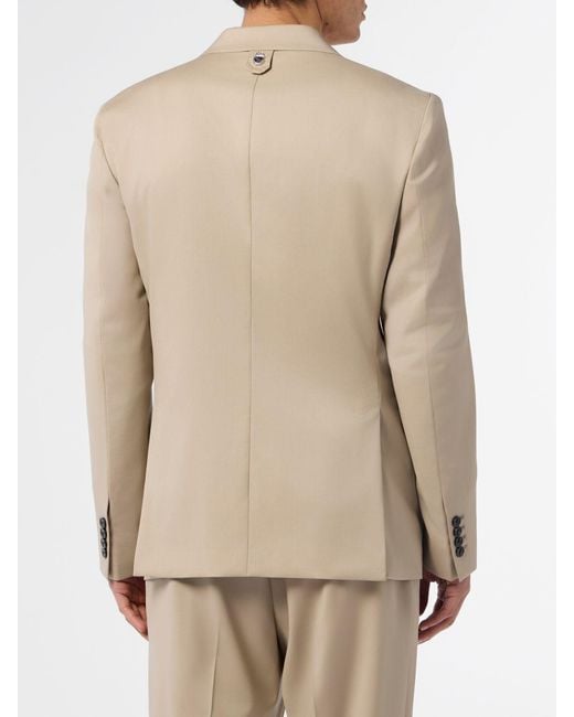 Billionaire Natural Virgin Wool Single-Breasted Blazer for men