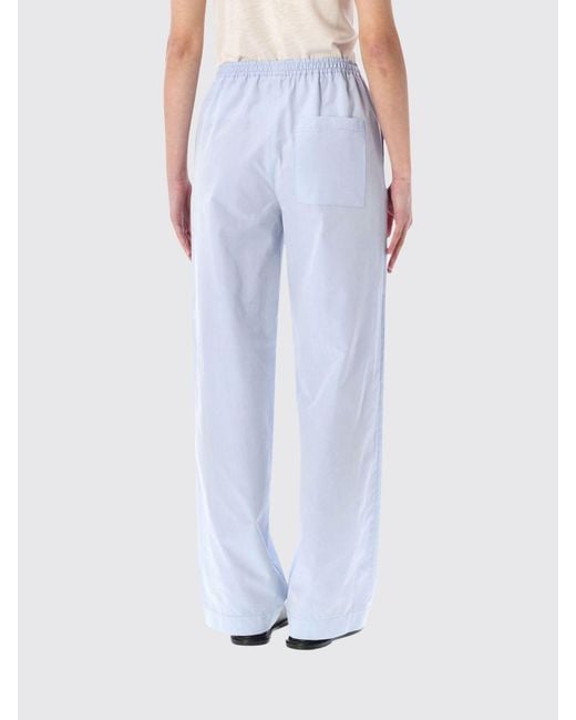 Loulou de Saison Blue Cotton Wide-Leg Trousers